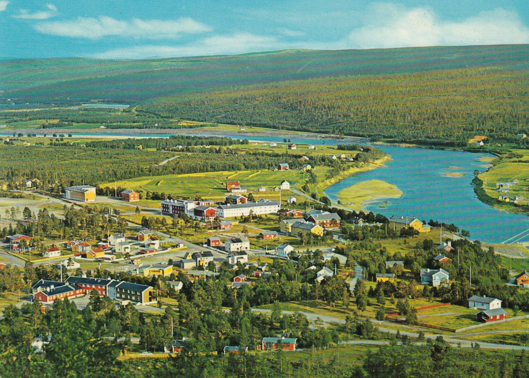 Utsikt over Karasjok. Aune F-3510-7