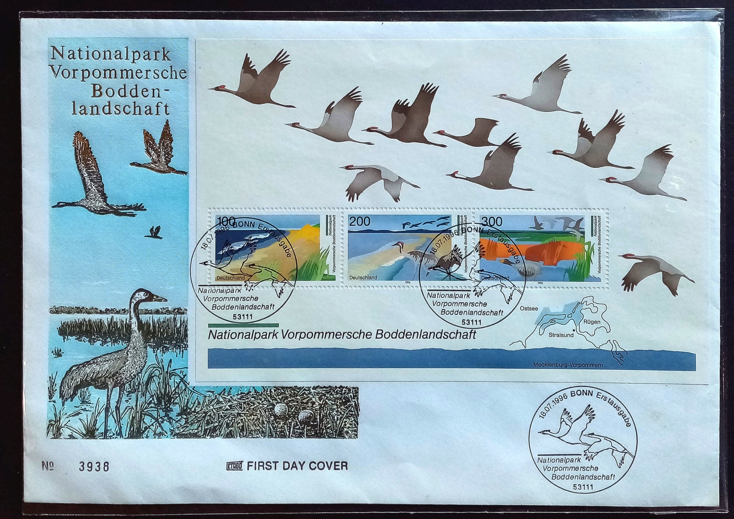 TYSKLAND - FDC - BONN. 18.07.1996. Tyske naturparker. (1996)