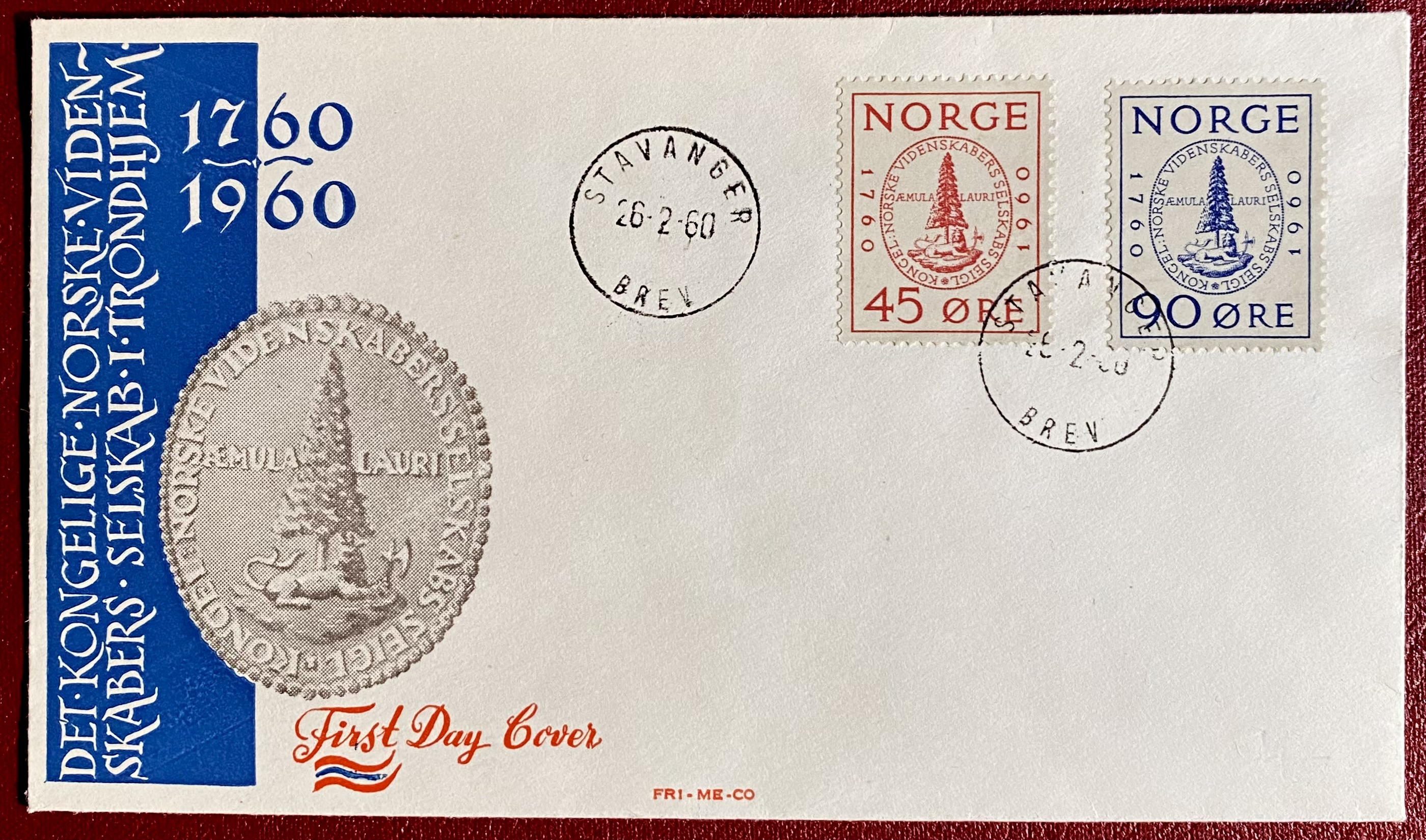 FDC NK 481-482 Stemplet Stavanger