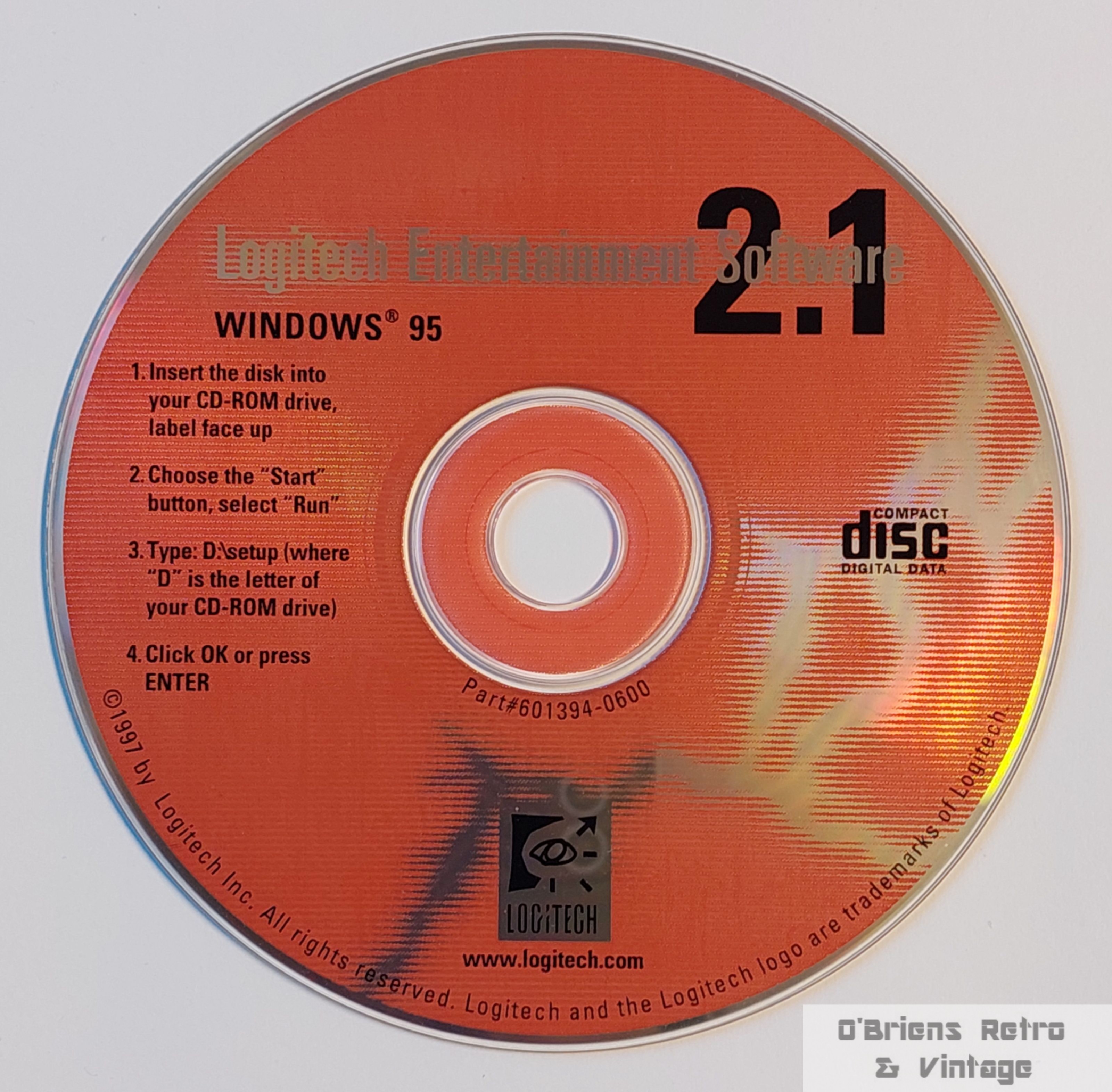 Logitech Entertainment Software 2.1 - Windows 95 - 1997 - CD-ROM