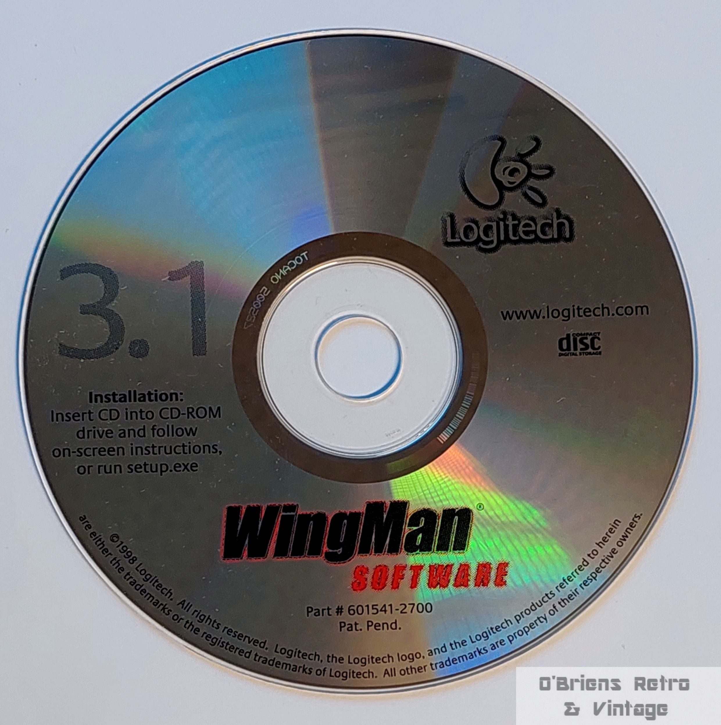 Logitech WingMan Software 3.1 - 1998 - PC CD-ROM