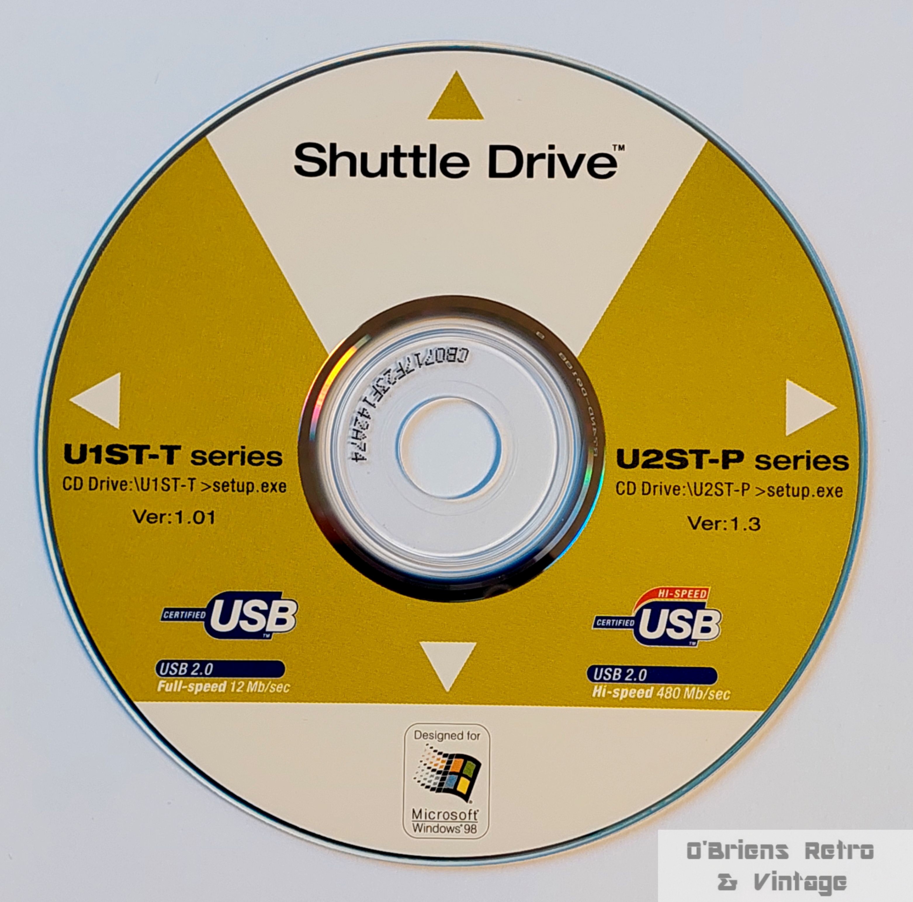 Shuttle Drive USB Driver Disc - Windows 98 - PC CD-ROM
