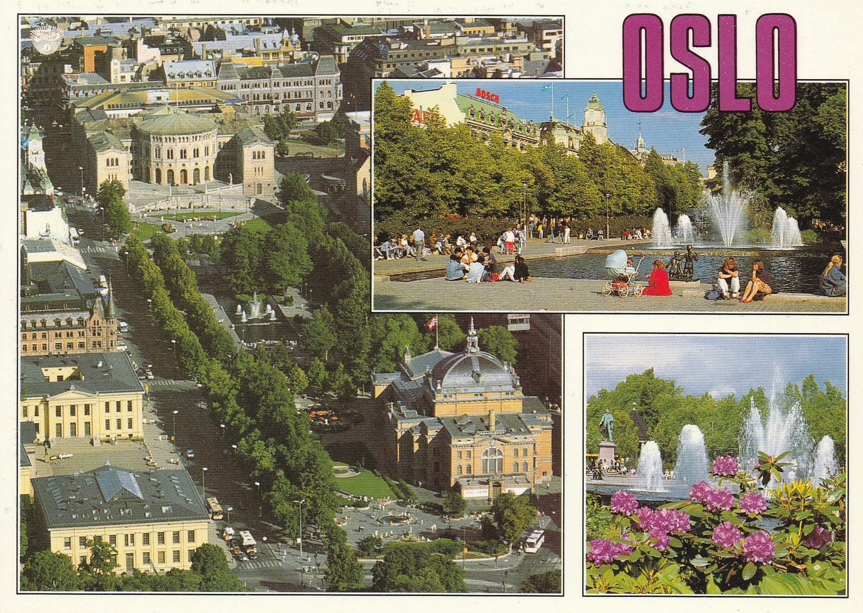Oslo . Studenterlunden og Stortinget . Aune M-14241-1