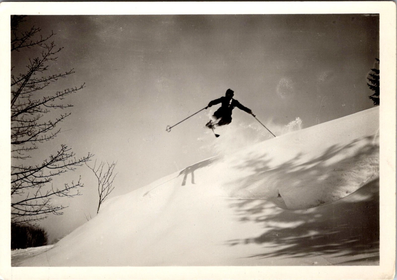 Skihopp i Megève, Frankrike (L. Morand G30) - Vintage fotopostkort