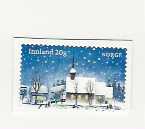 JULEPOST POSTKLIPP U/STEMPEL
