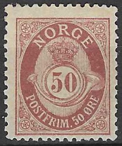 Norge NK 72* med attest - verdi 3.600 NOK