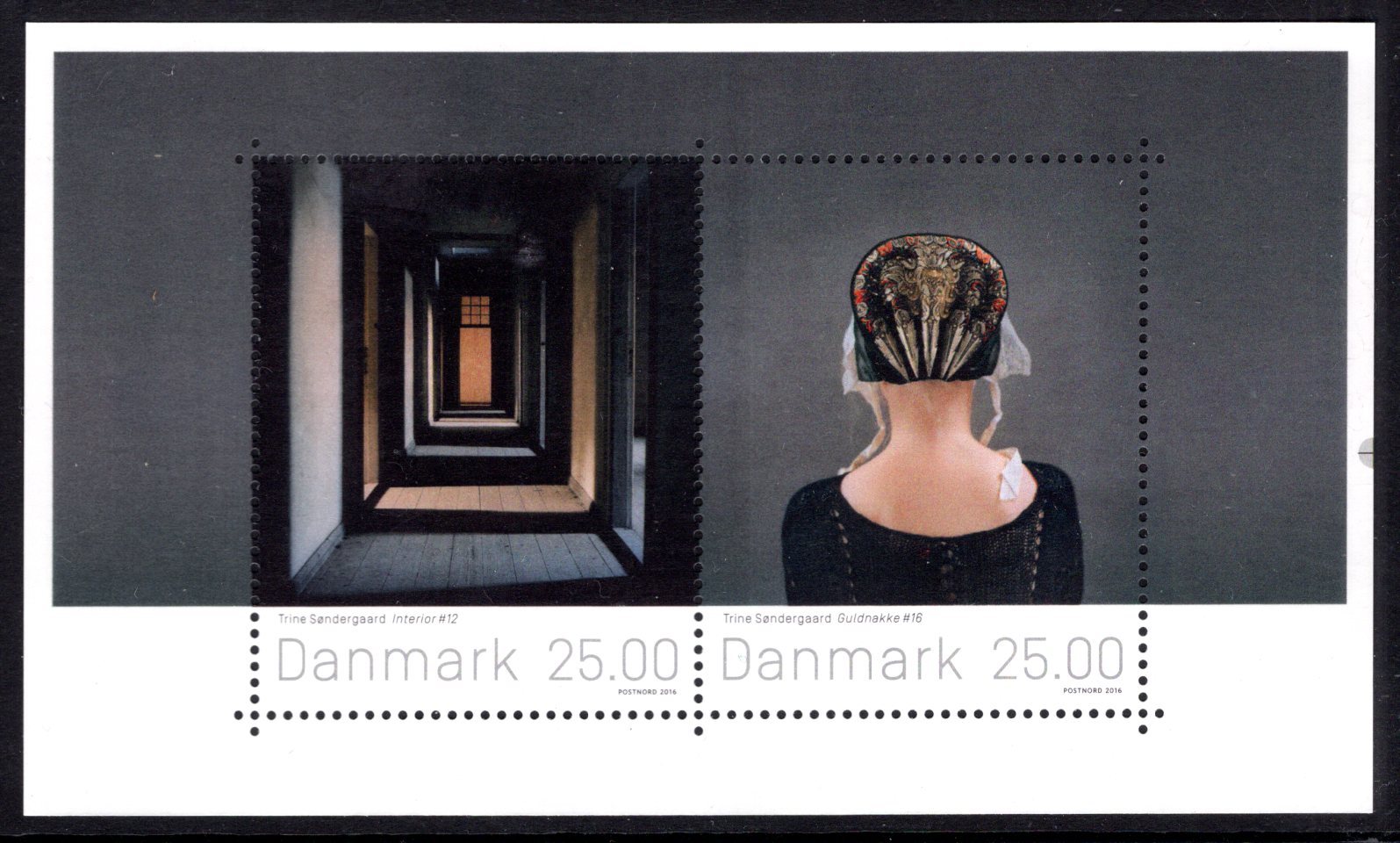 Danmark postfrisk miniark kunst 2016 se scan