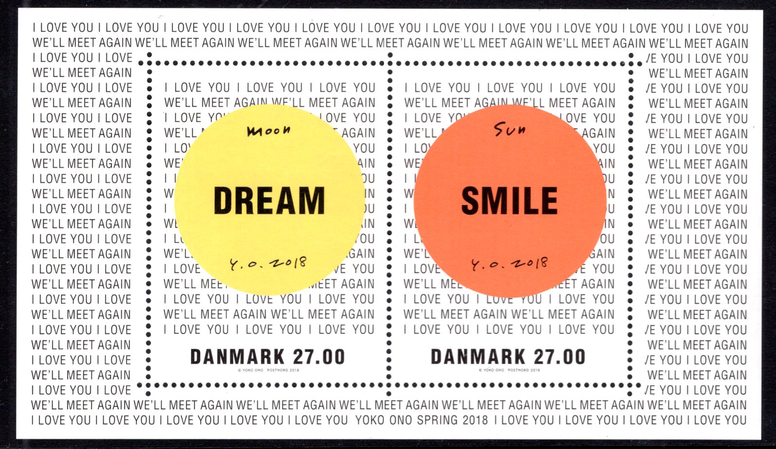 Danmark postfriskt miniark Dream/Smile 2018 se scan