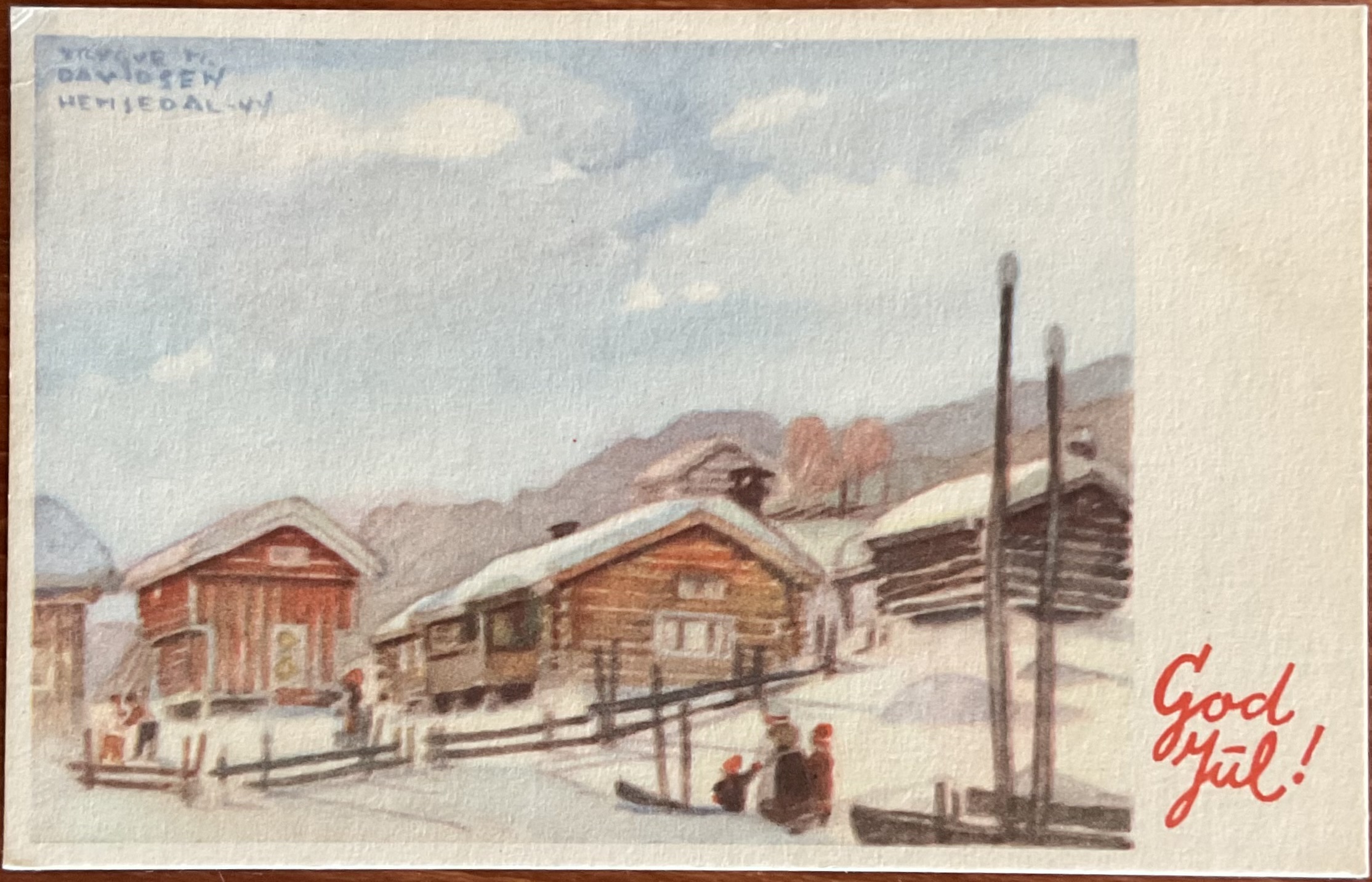 T. Davidsen, OPPI 595/4, HEGGLANDSGREND -3? GOD JUL