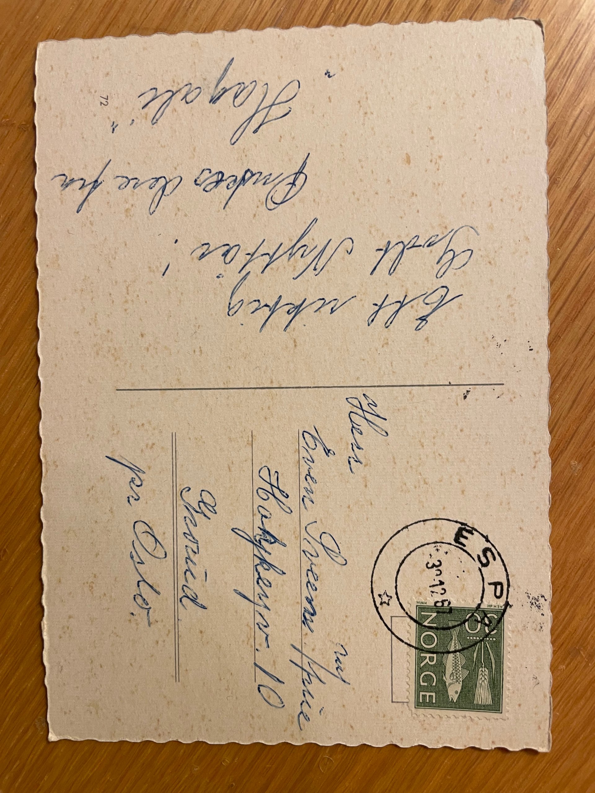 Espa 30-12-67 på flott nyttårskort