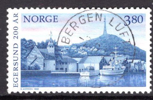 NK 1327 praktstemplet Bergen Lufthavn se scan