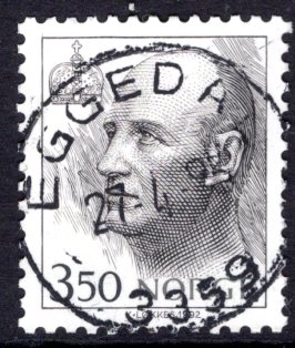 NK 1166 m/vanlig papir luksstemplet Eggedal 1993 se scan