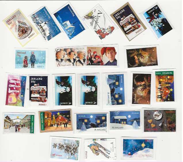 25 STLK POSTKLIPP U/STEMPEL