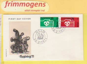 Flyktning 71,  Norge FDC NK 670-71 (49097)