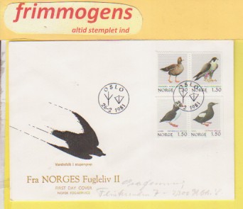Fugler,  Norge FDC NK 875-78 (49101)