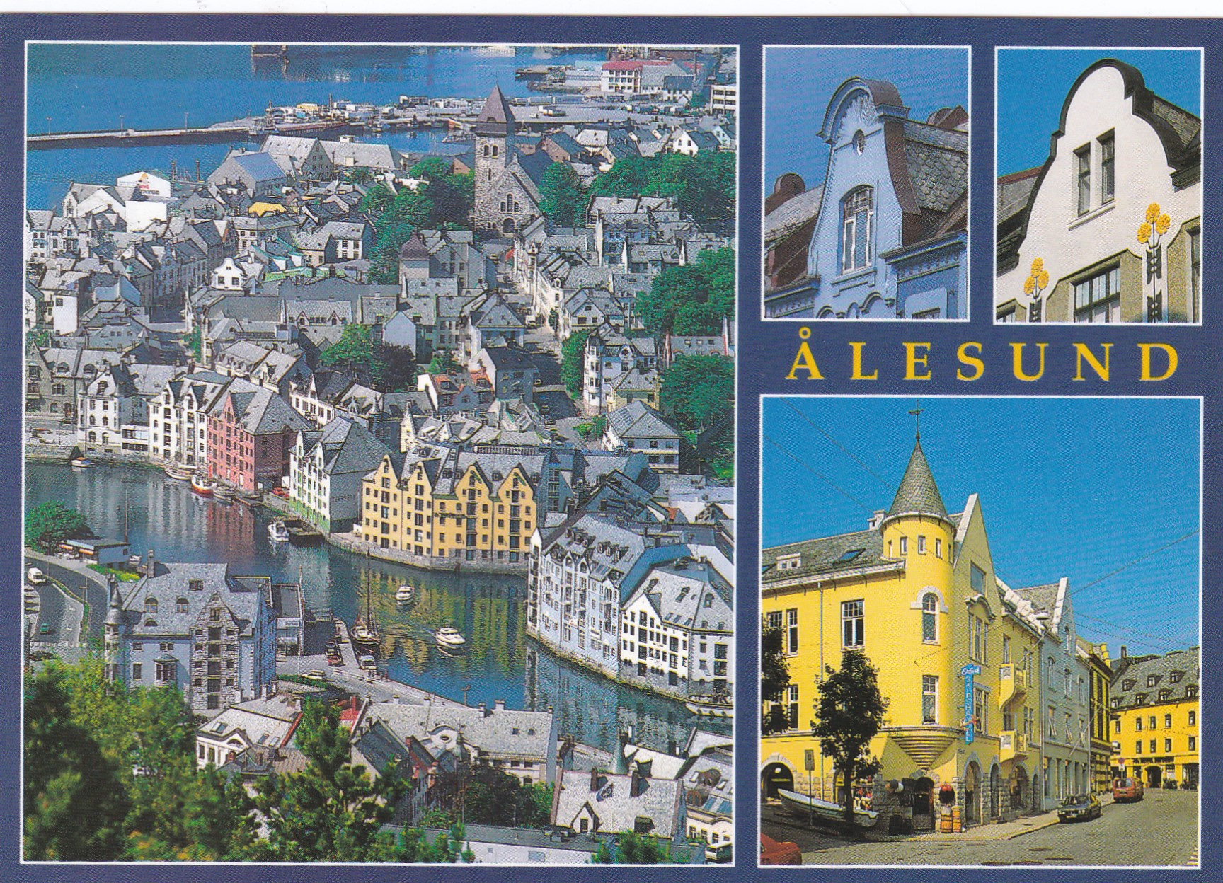 Ålesund. Karakteristisk bebyggelsen i Jugendstil. Aune F-15786-5