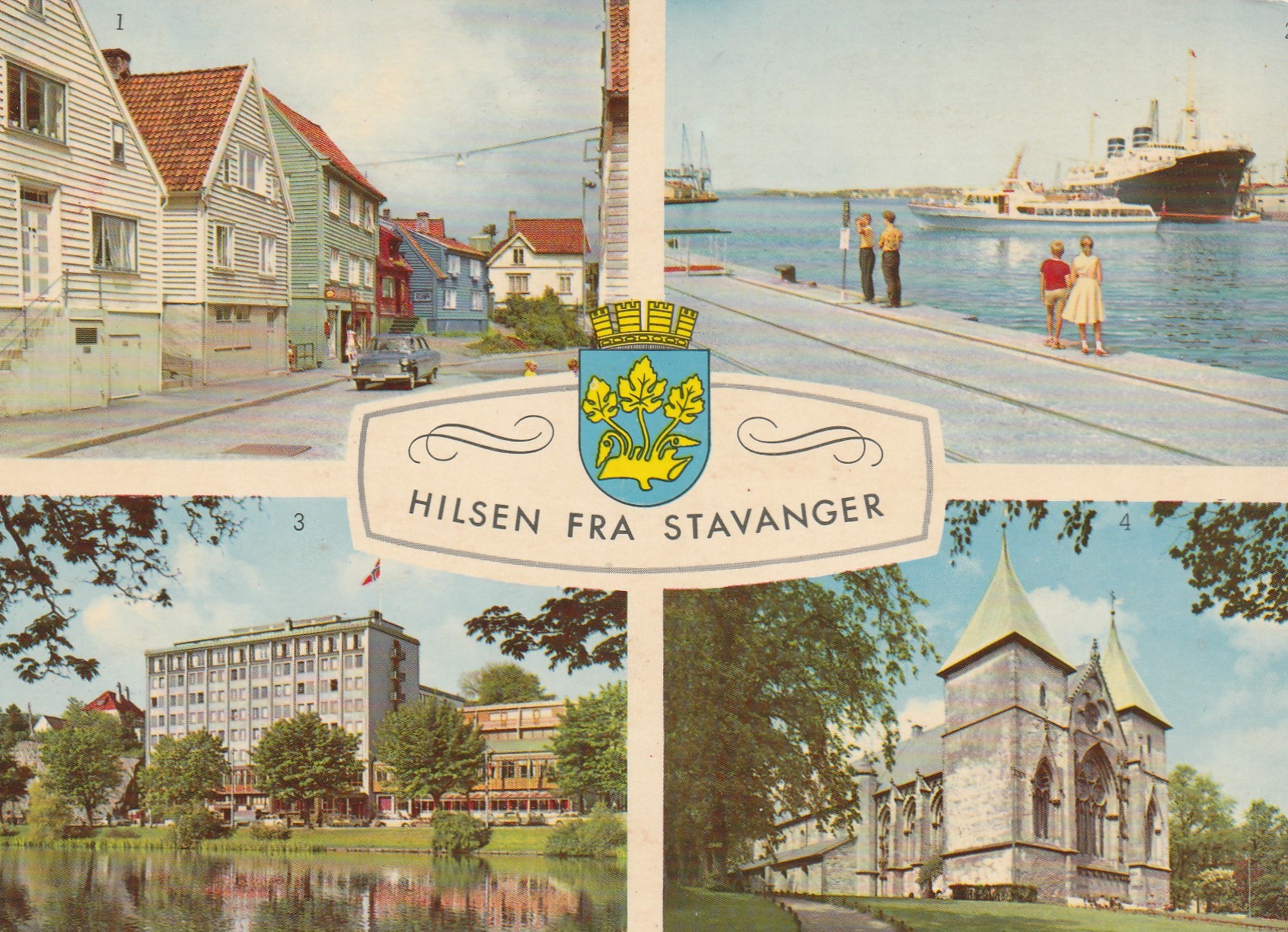 Eldre kort fra Stavanger . Aune . Unum