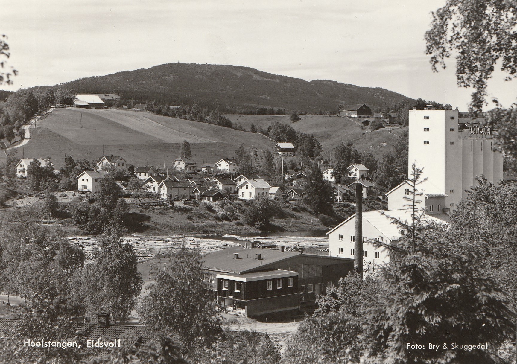 Eldre kort fra Hoelstangen , Eidsvoll .  Bry & Skuggedal .  Unum