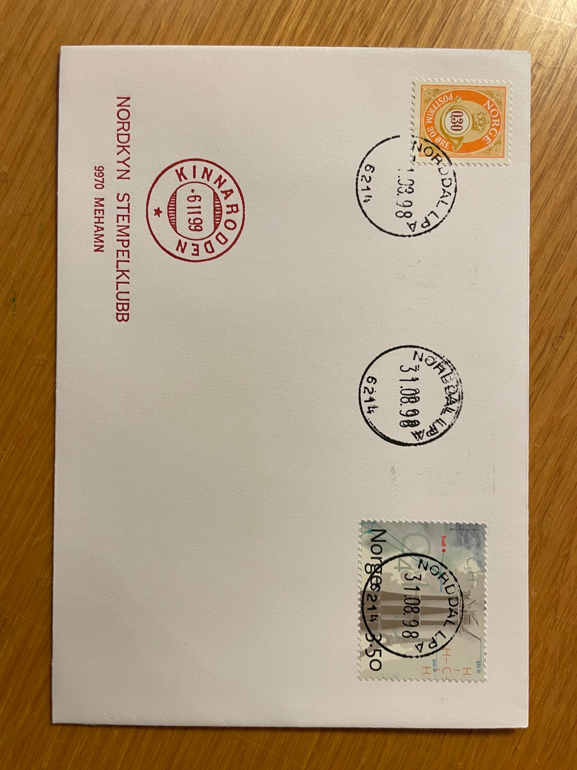 6214 Norddal LPA 31.08.98 (sistedagstemplet konvolutt)