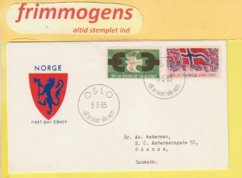 FRigjøringen, Norge FDC NK 562-63 (49113)