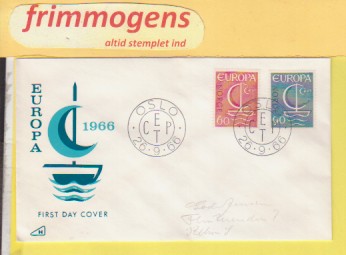 Europa 1966, Norge FDC NK 581-82 (49115)