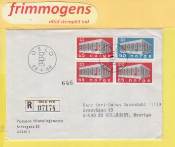 Europa 1969, Norge FDC NK 626-27 (49123)