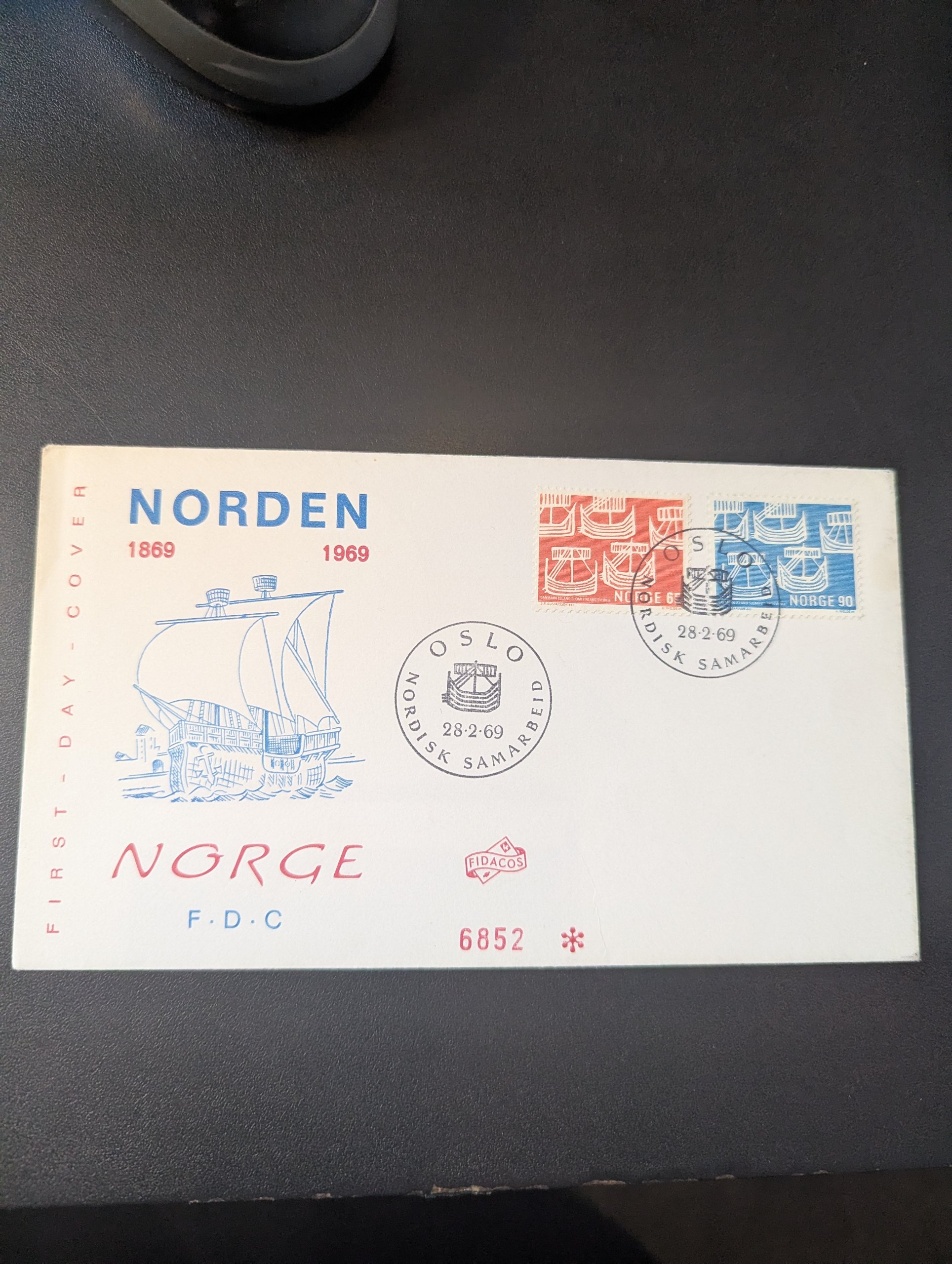 FDC "NORDISK SAMARBEID" M/VINGNETT (SEILSKUTE)