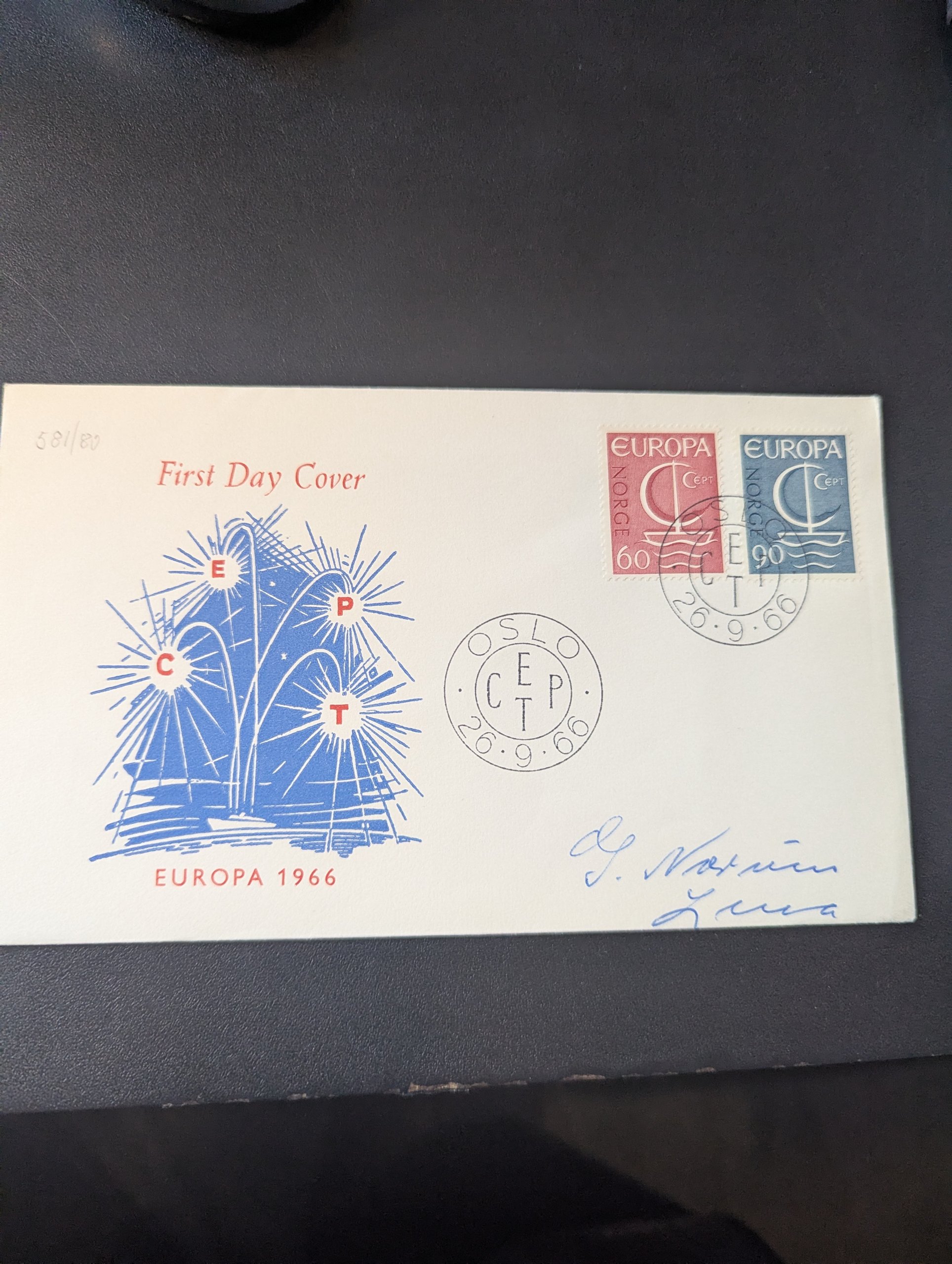 FDC "EUROPA VI -fellesutgave" 1966.