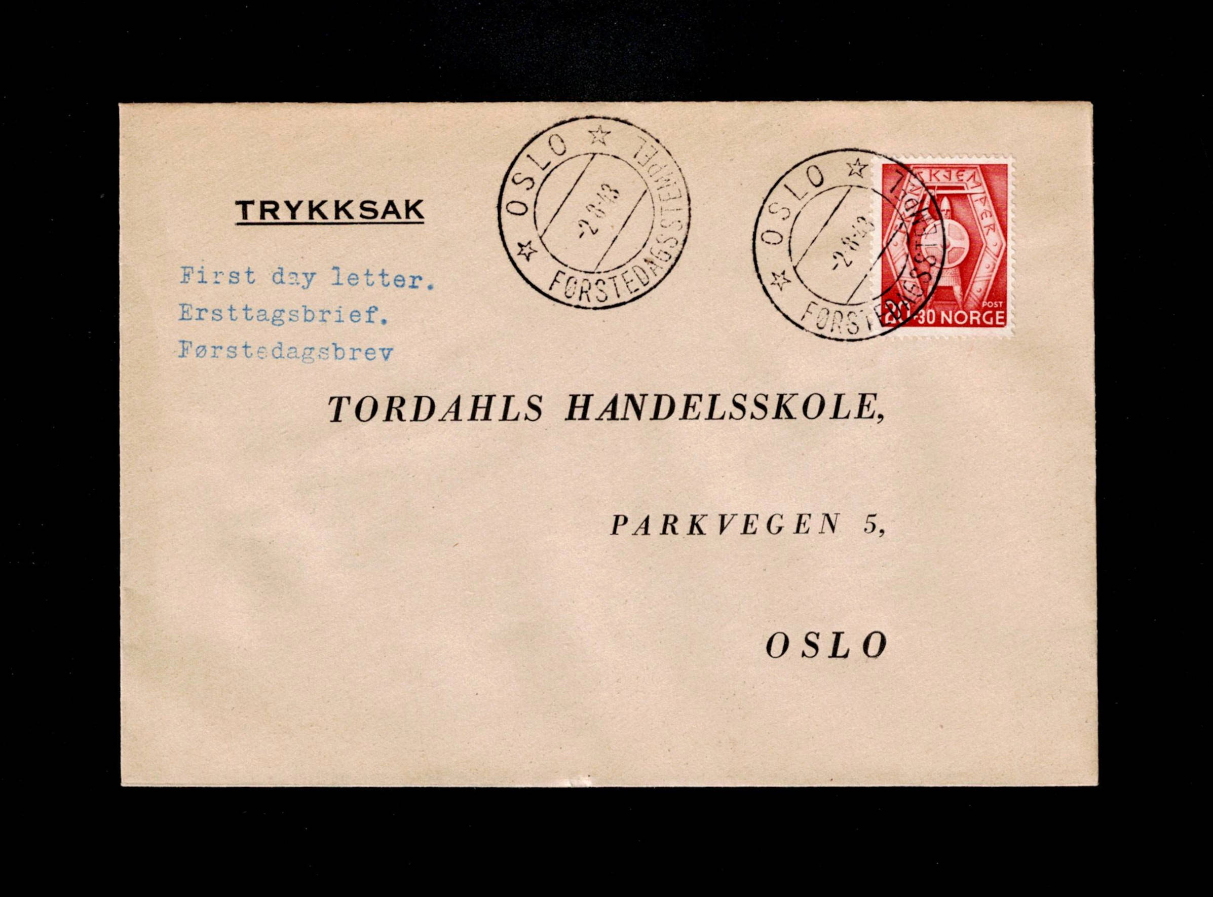 FDC 1943 NK318 Frontkjemper