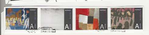 NORSK KUNST X 4 POSTKLIPP