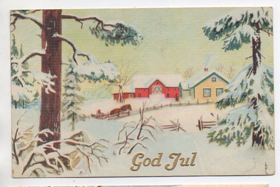Jan Lunde Hest og slede småformat brukt 1940