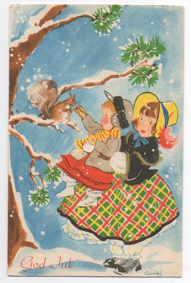 Gunila S. Unge og ekorn småformat brukt 1954
