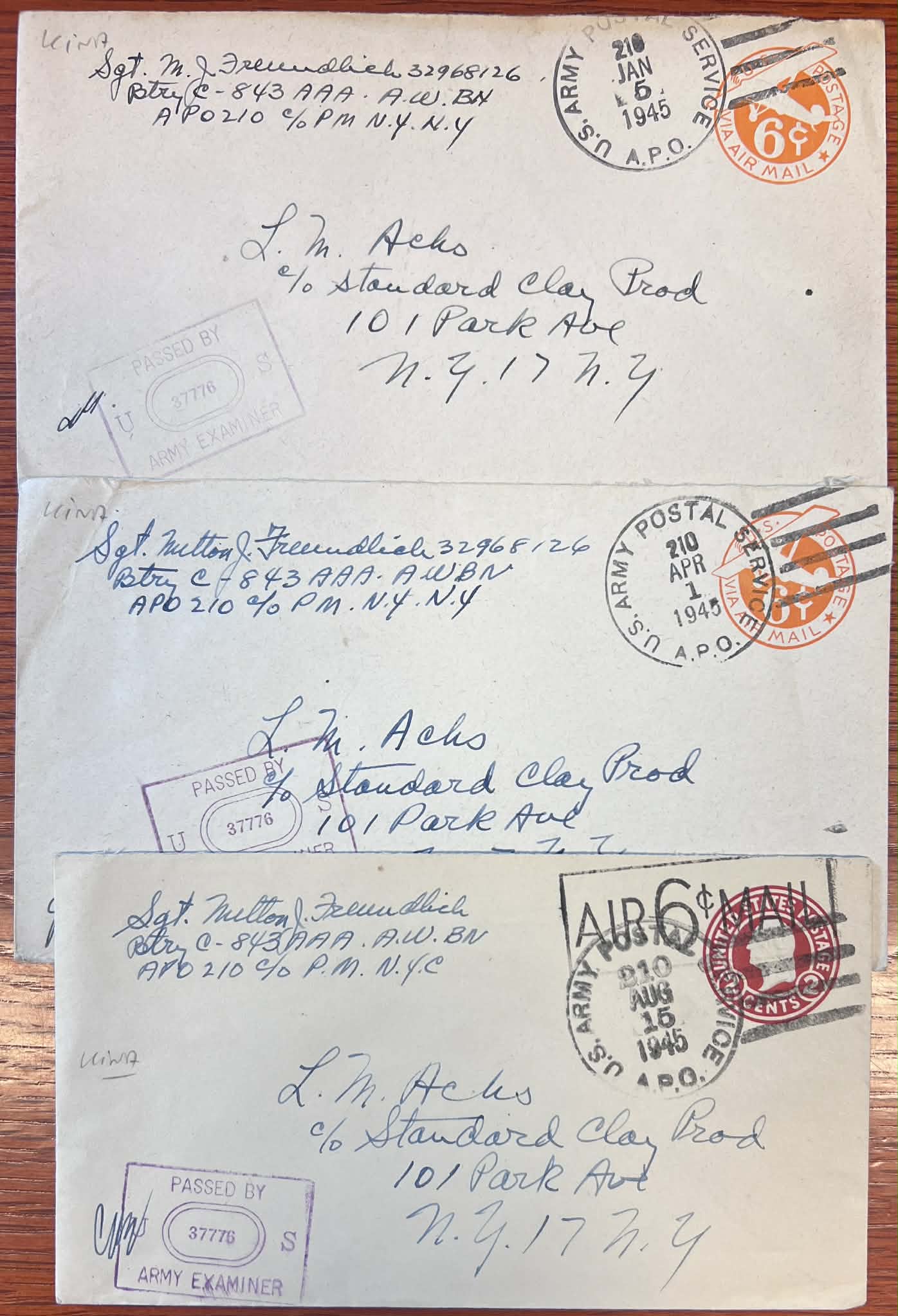 TEST LIVE AUCTION #1 – MILITARY MAIL IN CHINA: 3 envelopes 1945